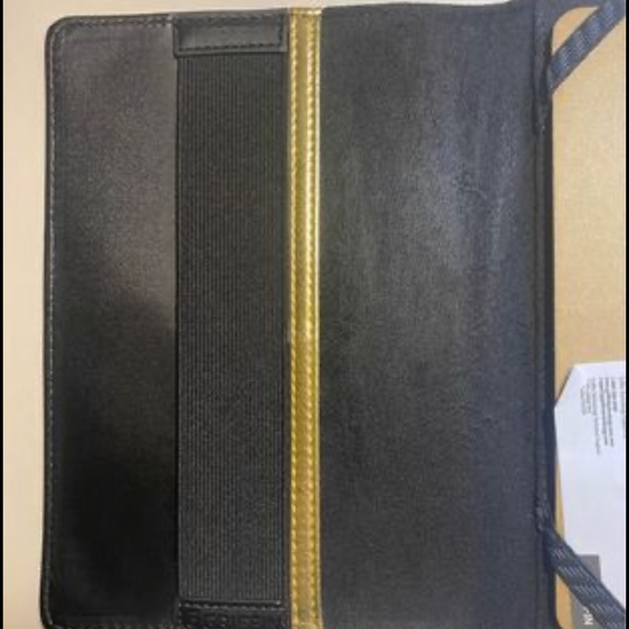 Luxury Passport folio case black and gold vinyl - Picture 3 of 5